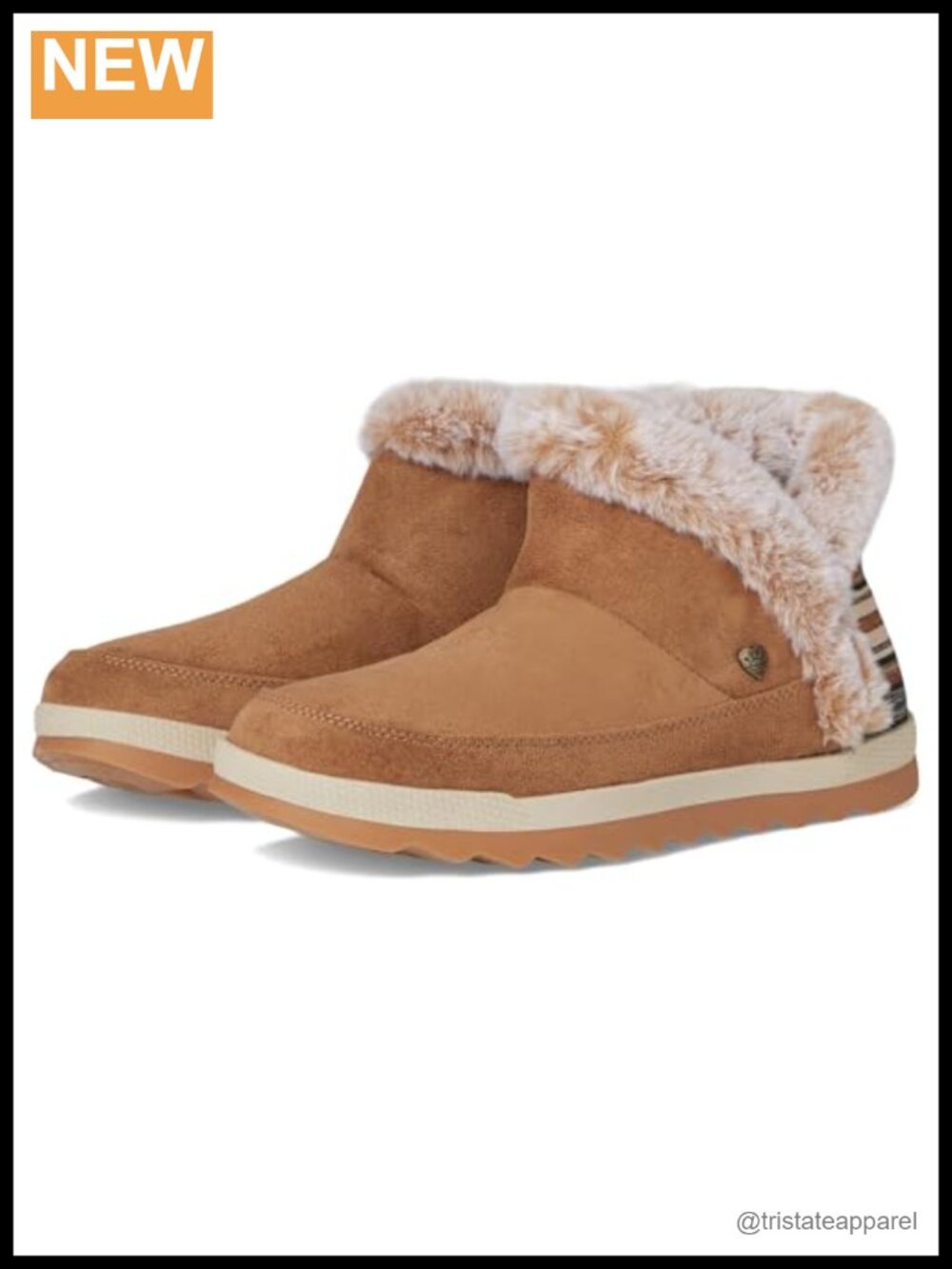 Skechers Bobs Cozy Hill Faux Fur Lined Memory Foam Slippers Ankle Boot